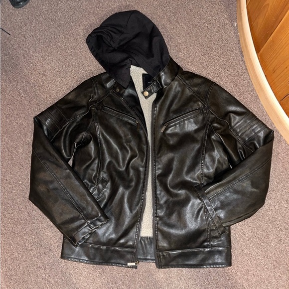 Men’s Leather Moto Jacket - Picture 1 of 7